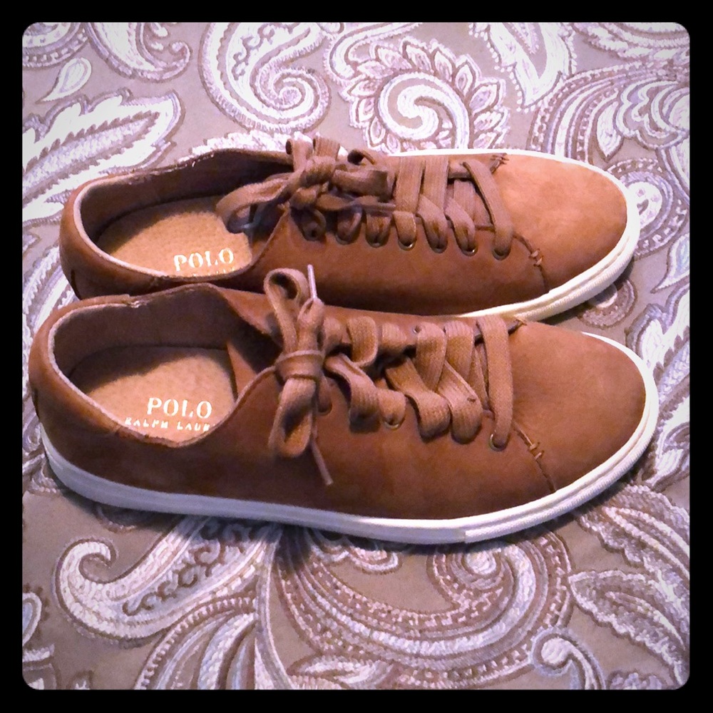 Brand new Polo Ralph Lauren suede shoes.
